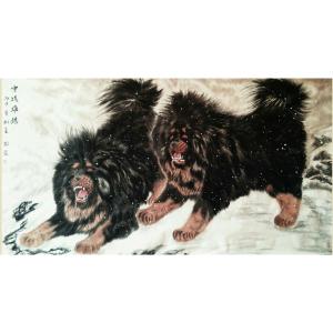 马新荣国画作品《【雪域雄风】作者马新荣》价格4800.00元