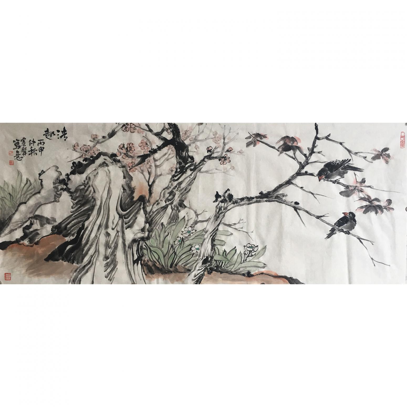 尹站前国画作品《【花鸟3】作者尹站前》