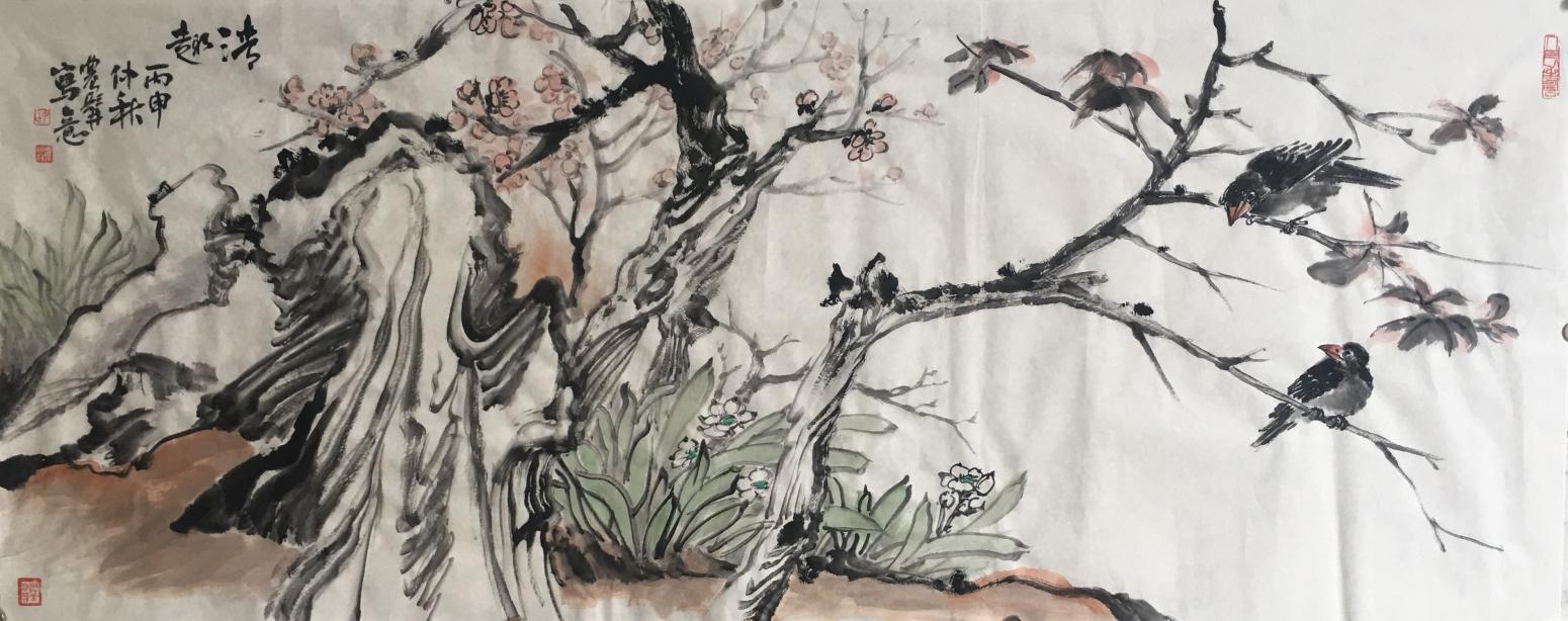 尹站前国画作品《【花鸟3】作者尹站前》【图0】