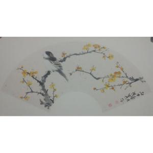 艺术品图片：艺术家朱德宾国画作品名称《【花鸟扇面5】作者朱德宾》价格200.00 元