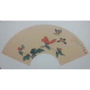 艺术品图片：艺术家朱德宾国画作品名称《【花鸟扇面6】作者朱德宾》价格200.00 元