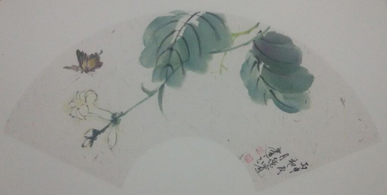 朱德宾国画作品《【花鸟扇面7】作者朱德宾》【图0】