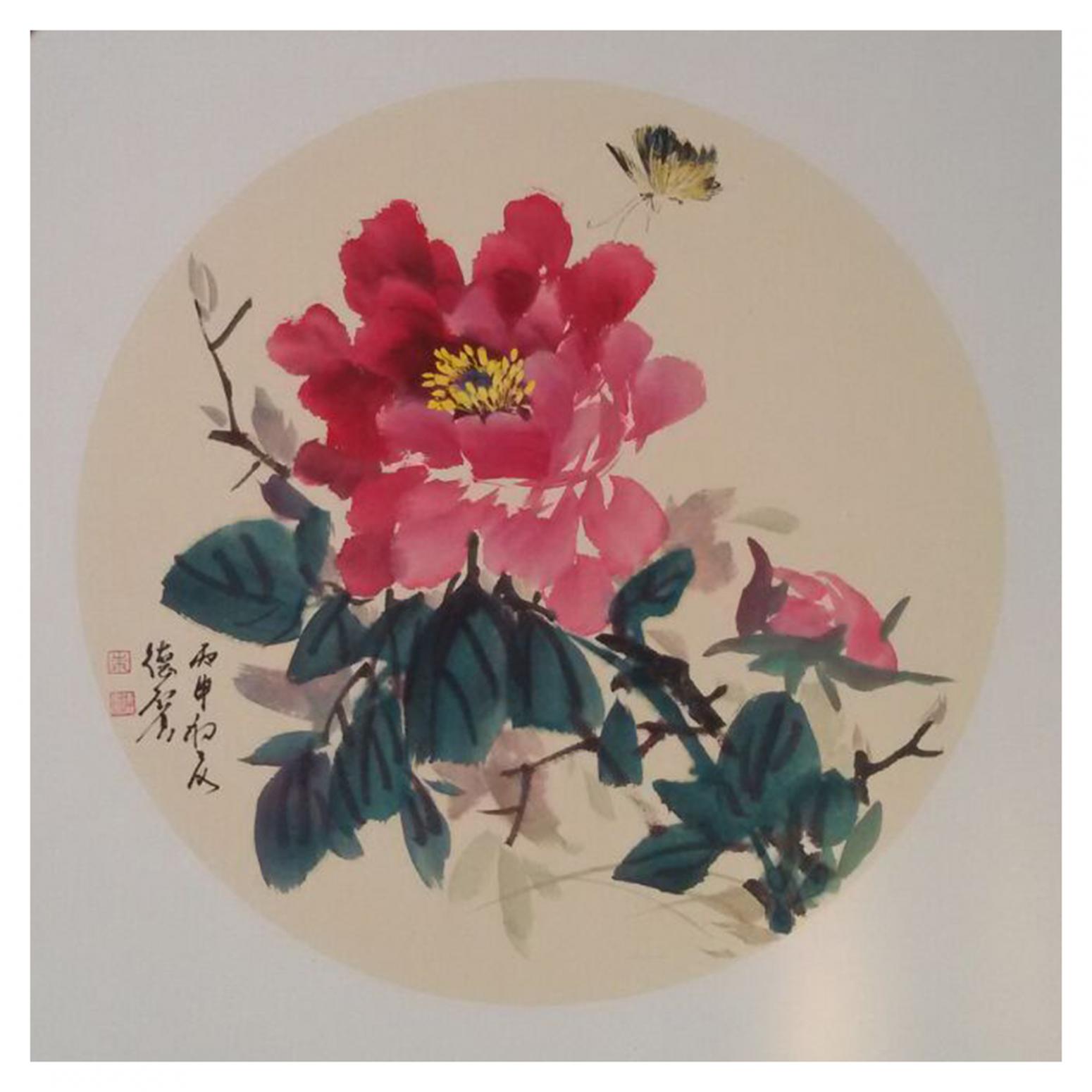 朱德宾国画作品《【花鸟5】作者朱德宾》