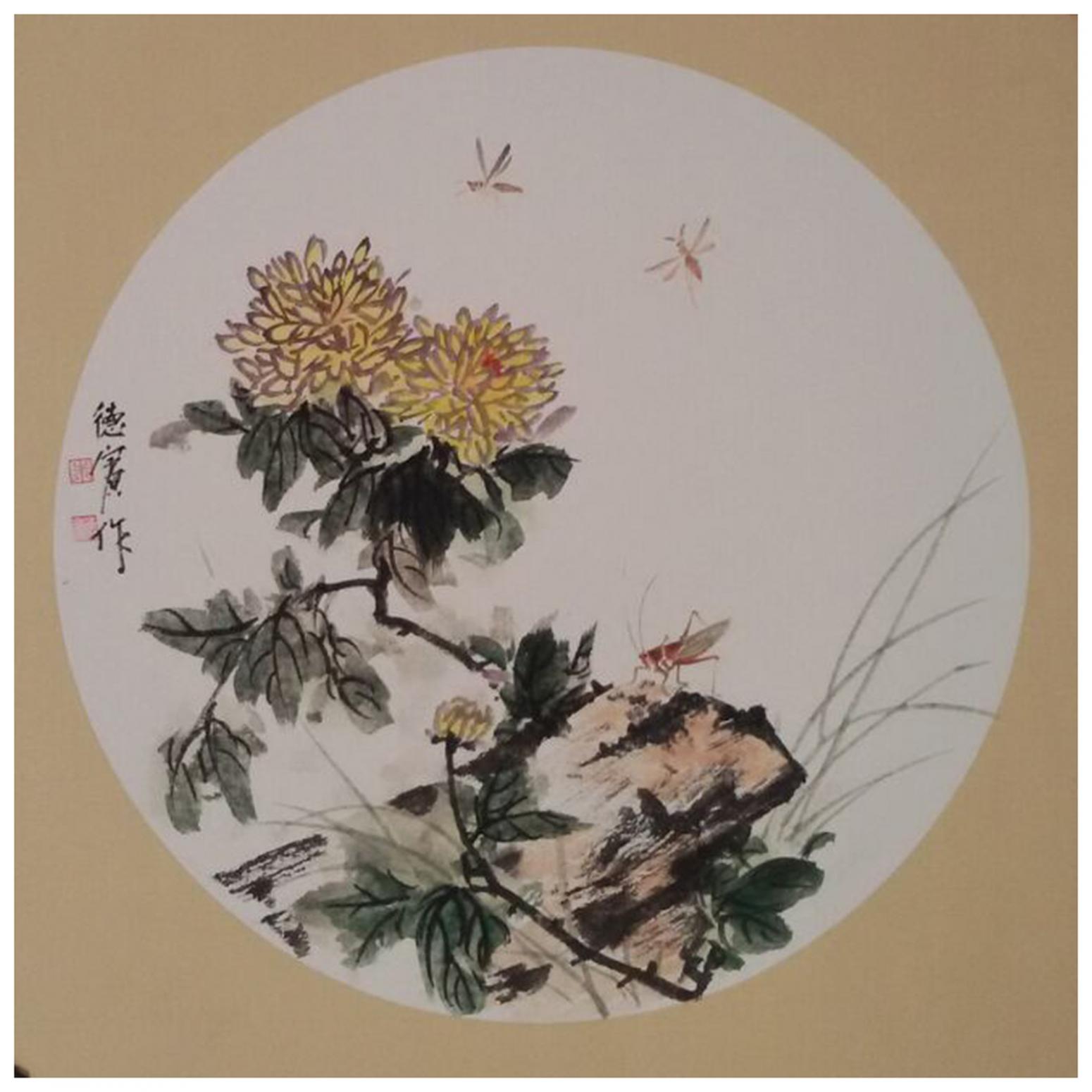 朱德宾国画作品《【花鸟11】作者朱德宾》