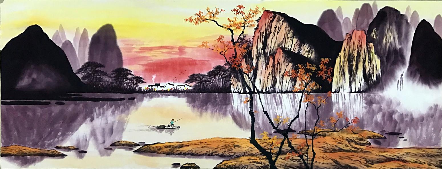 刘慧敏国画作品《【山水1】作者刘慧敏》【图0】