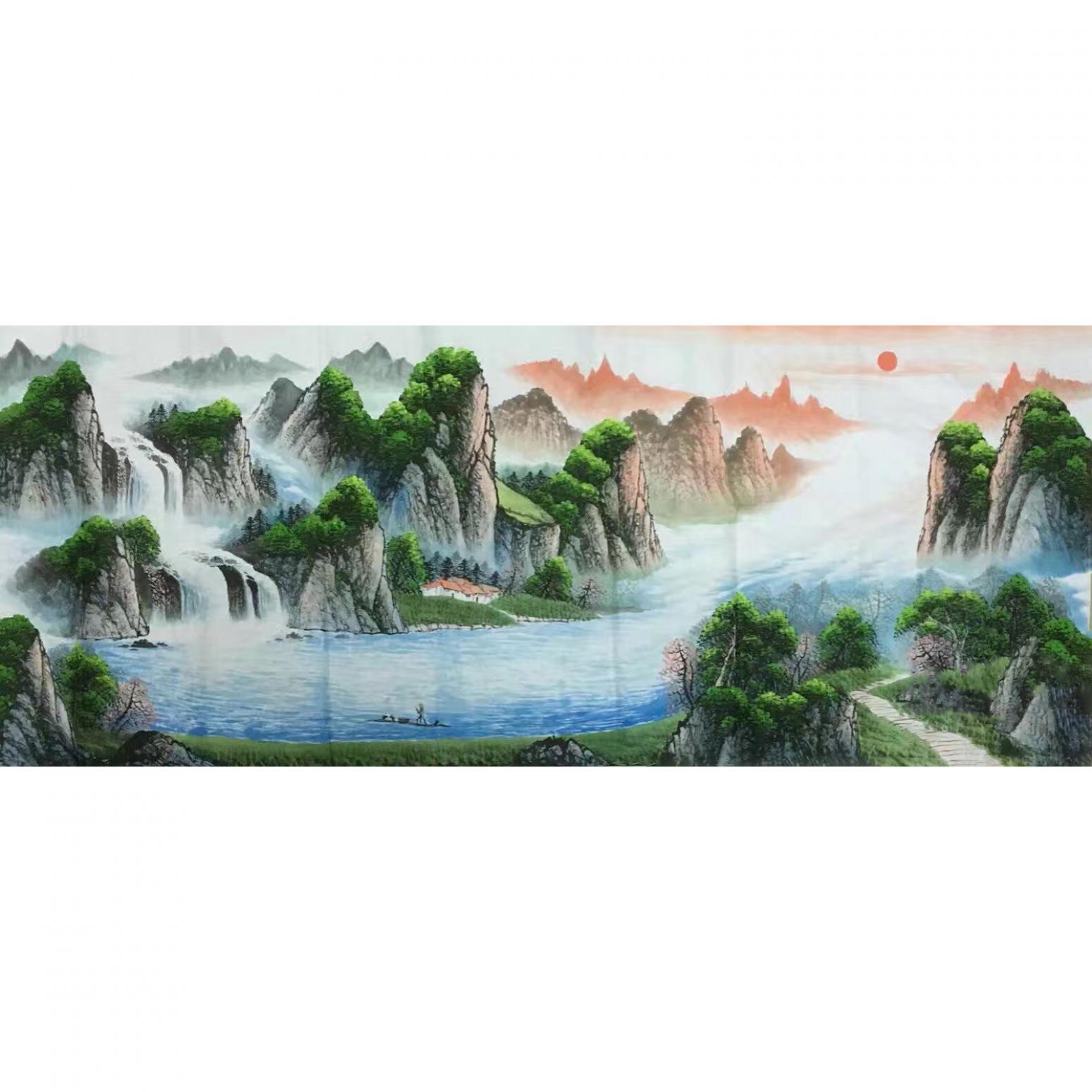 刘慧敏国画作品《【山水4】作者刘慧敏》