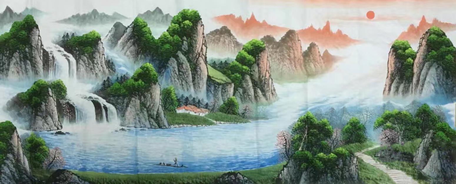 刘慧敏国画作品《【山水4】作者刘慧敏》【图0】