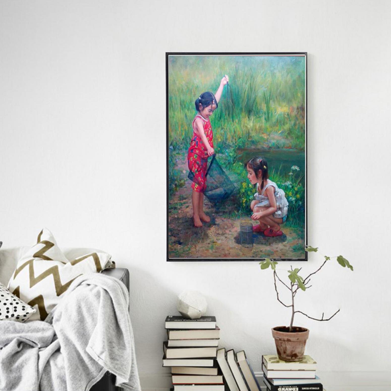 朱明油画作品《【童年】作者朱明》【图3】