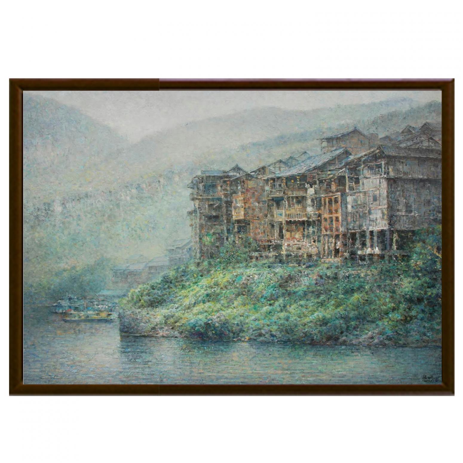 朱明油画作品《【竹屋】作者朱明》【图2】