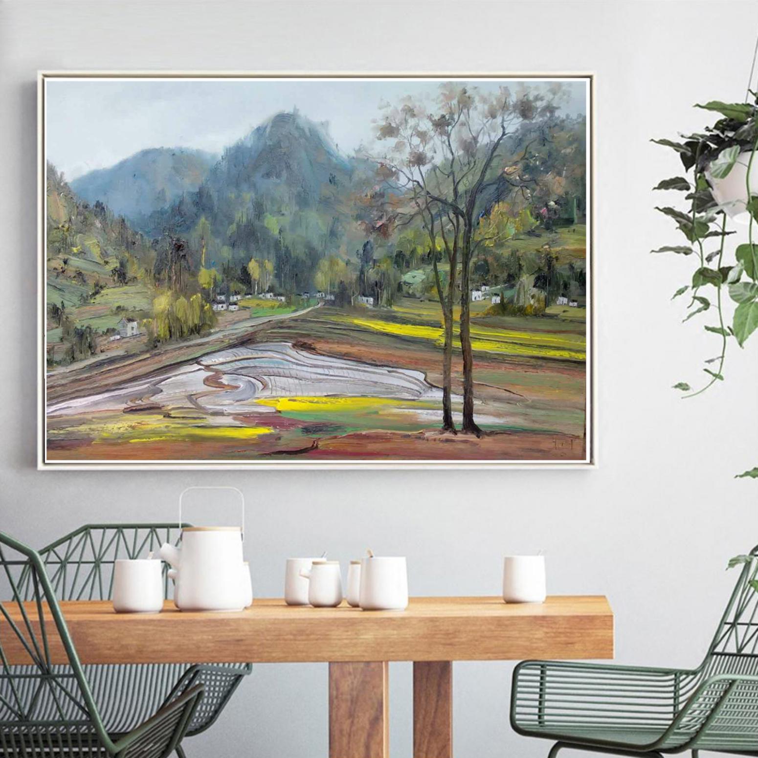 朱明油画作品《【水田】作者朱明》【图3】