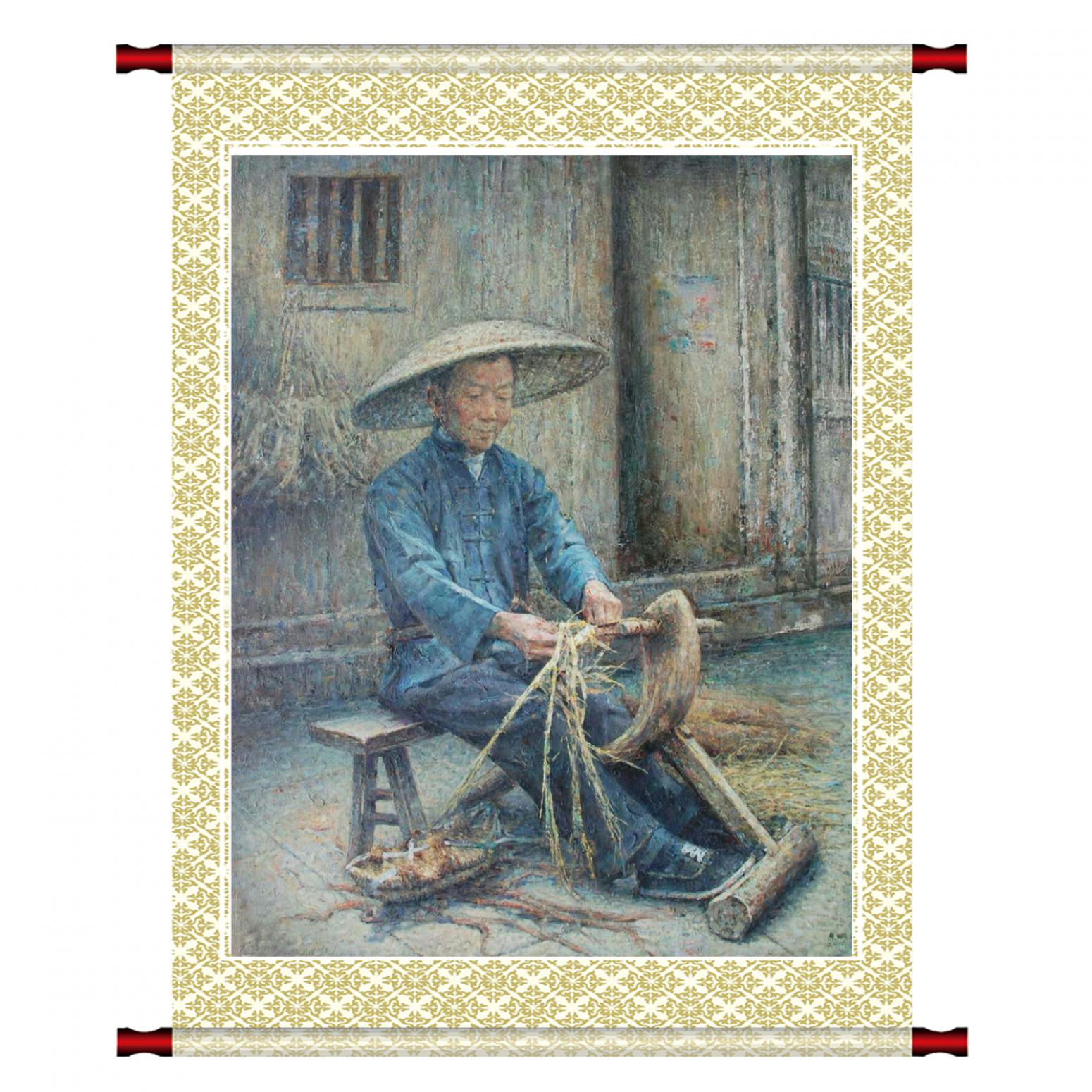 朱明油画作品《【老人】作者朱明》【图1】