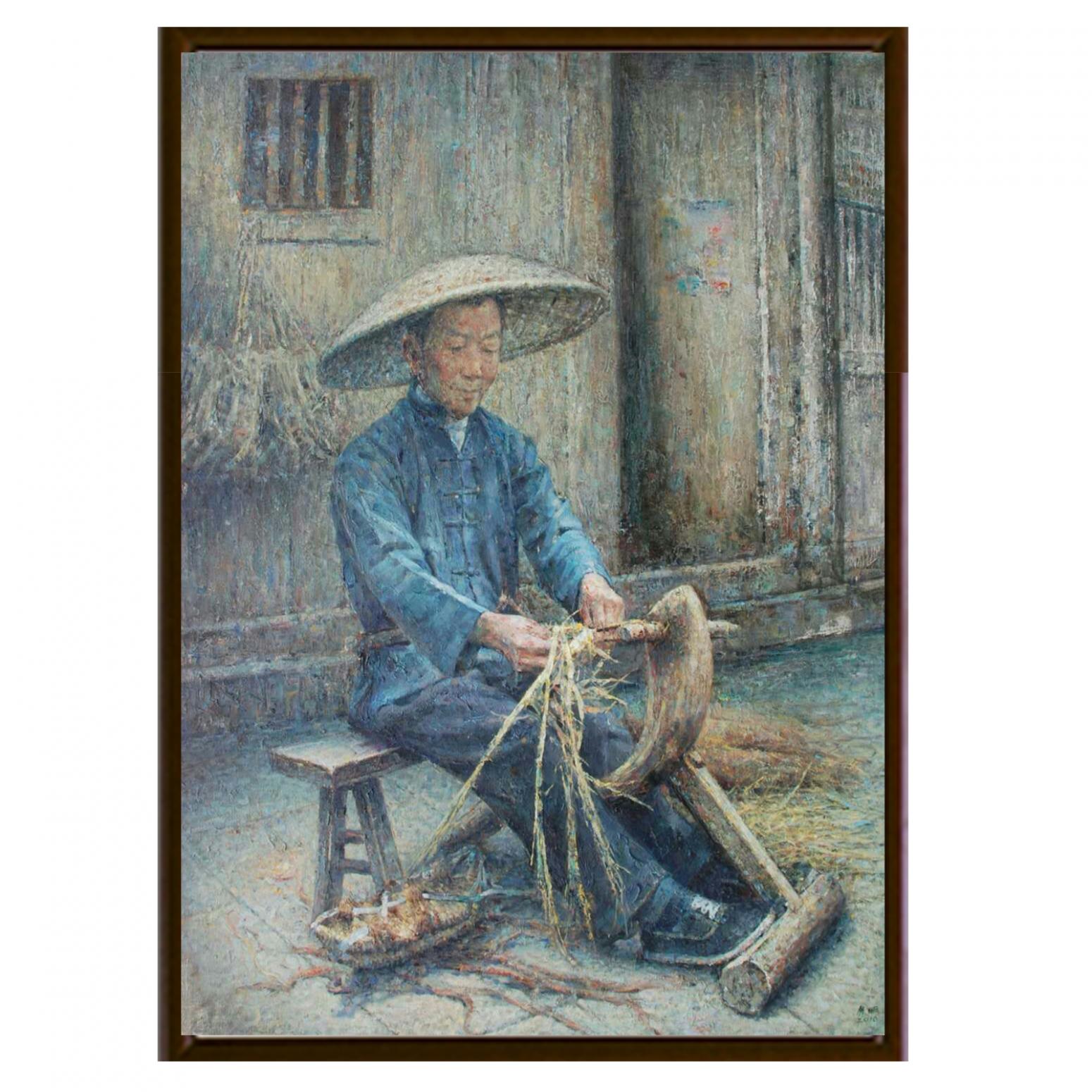 朱明油画作品《【老人】作者朱明》【图2】