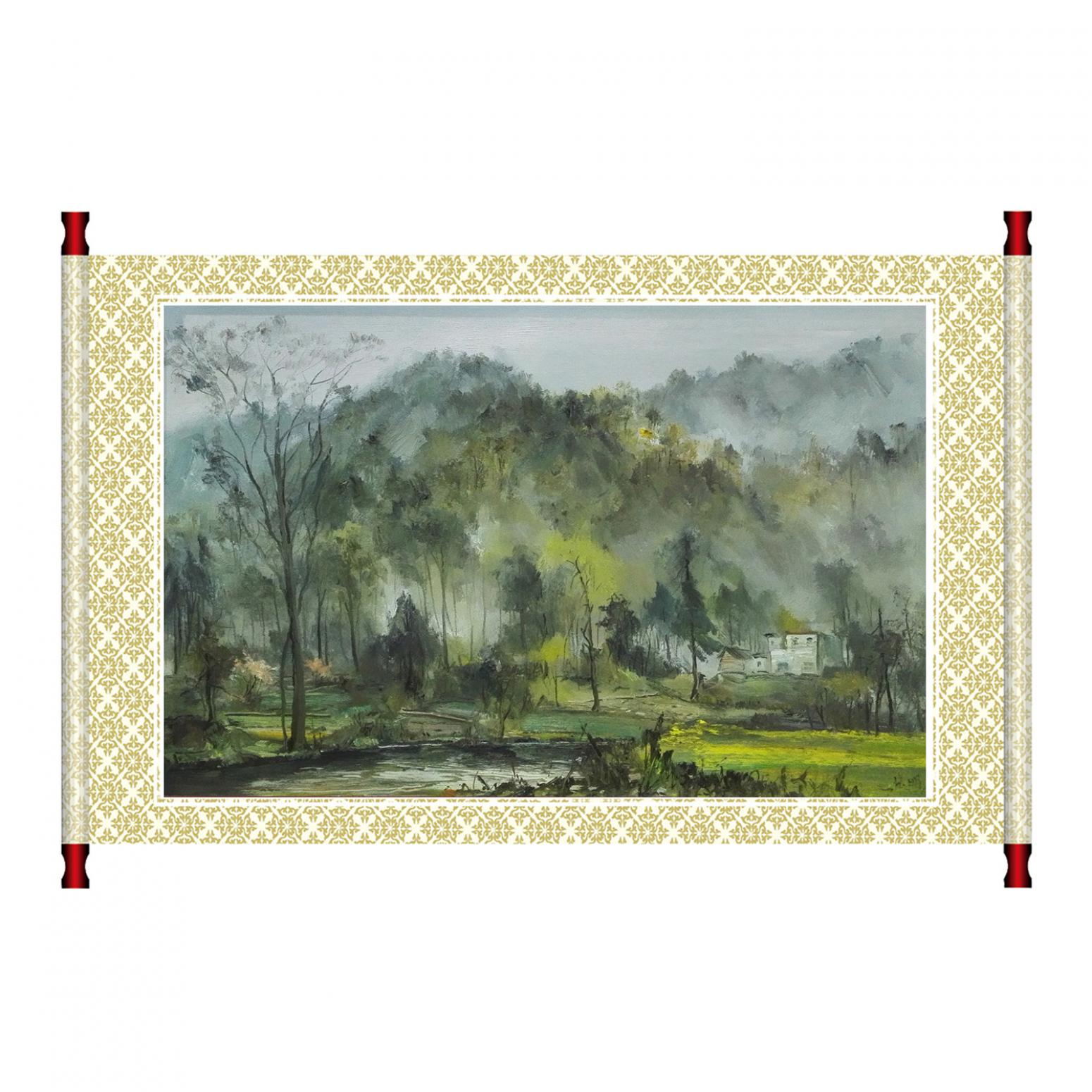 朱明油画作品《【宁静祥和】作者朱明》【图1】