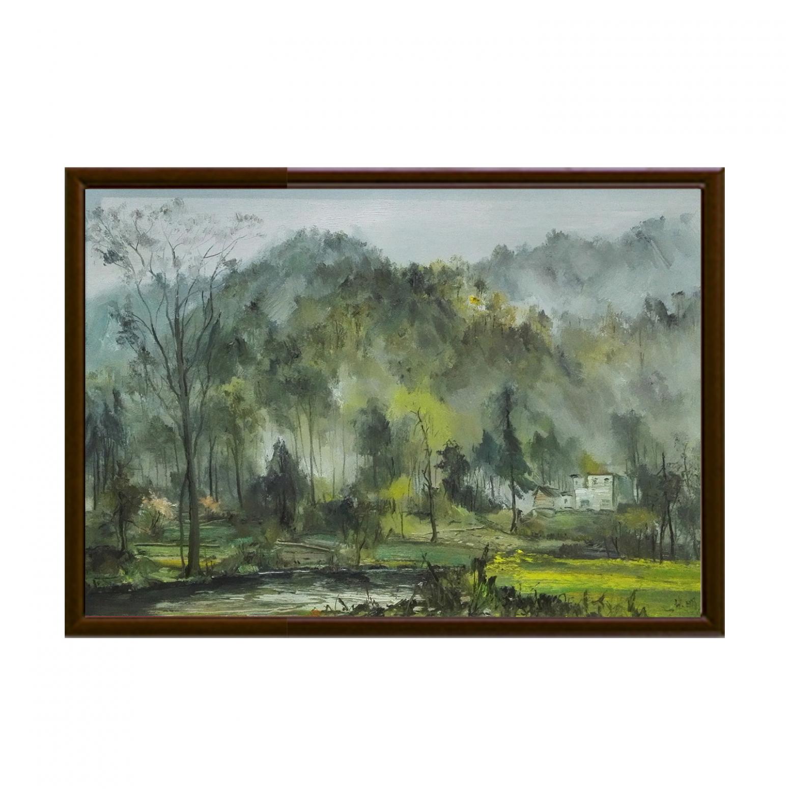 朱明油画作品《【宁静祥和】作者朱明》【图2】