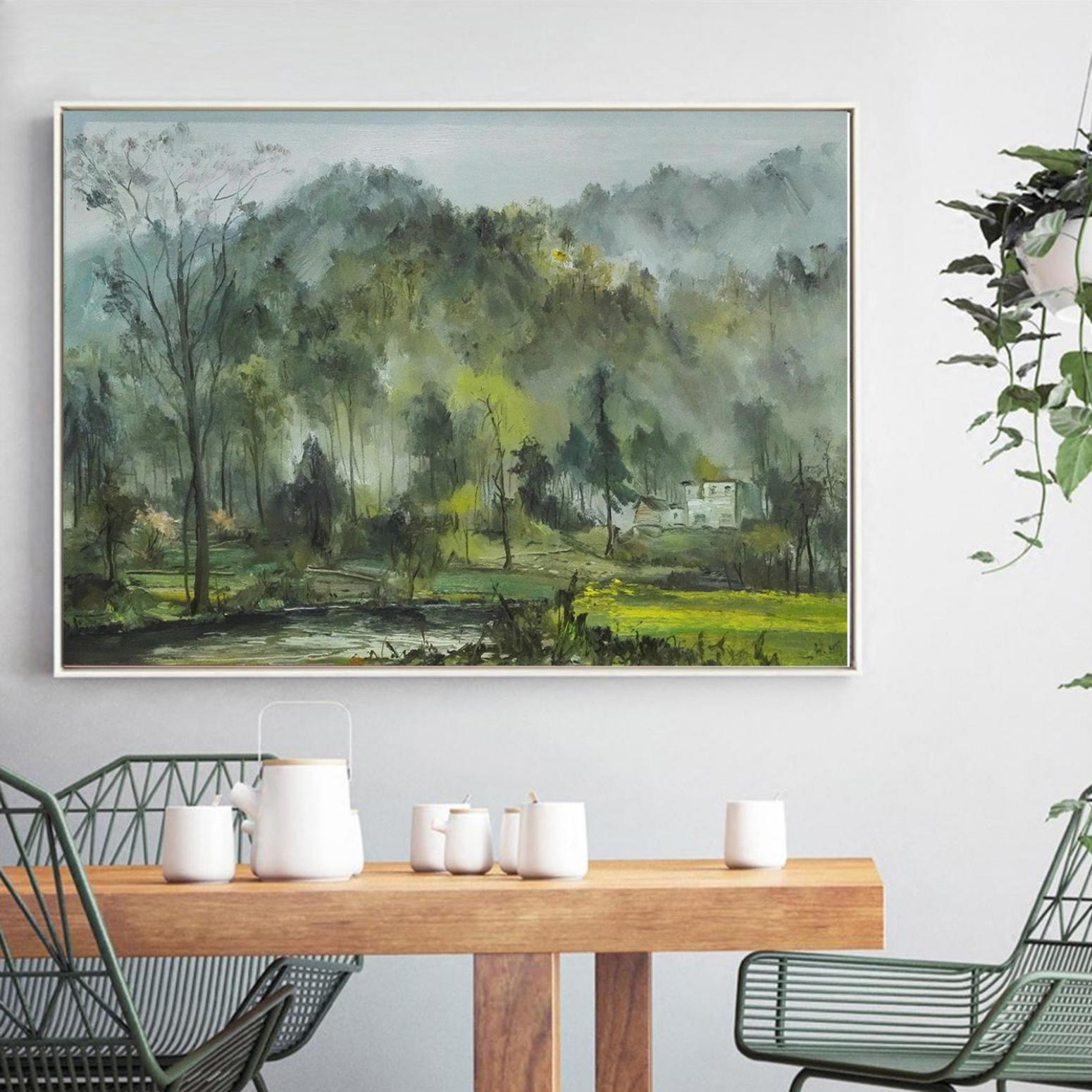 朱明油画作品《【宁静祥和】作者朱明》【图3】