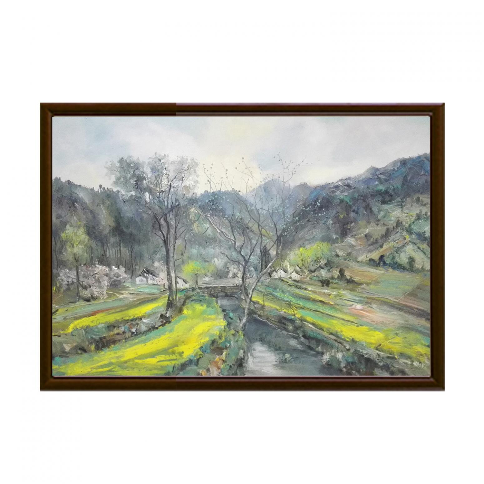 朱明油画作品《【家乡小沟】作者朱明》【图2】