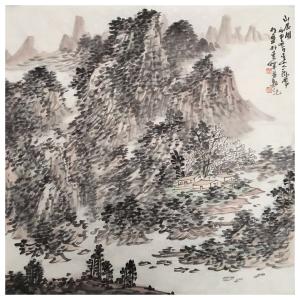 郎祎国画作品《【山居图1】作者郎祎》价格4800.00元