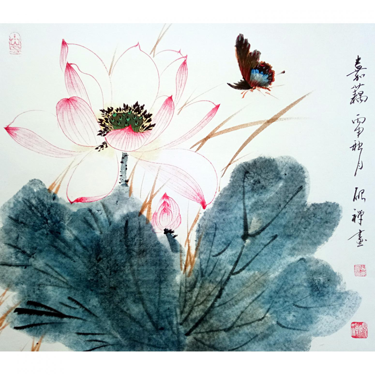 张清永国画作品《【素藕】作者张清永》