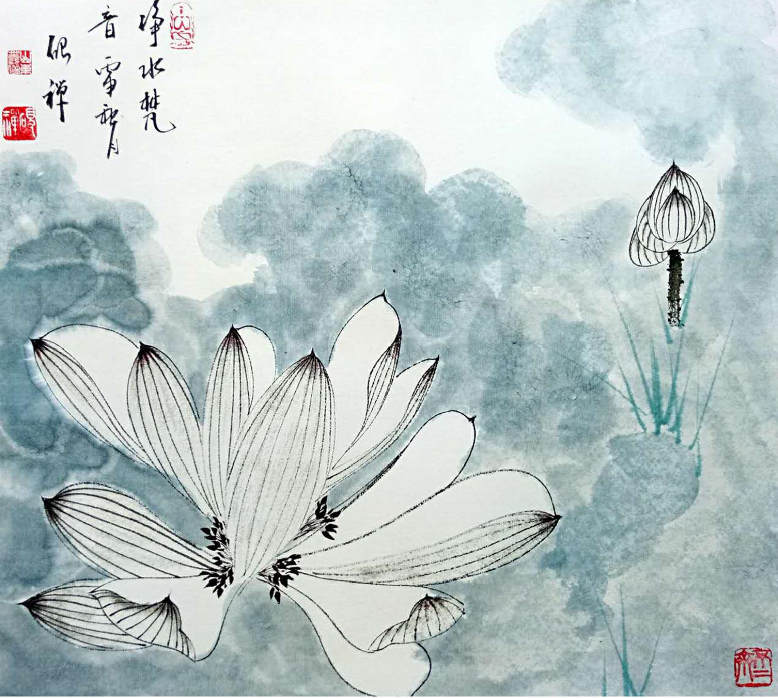 张清永国画作品《【净化梵音2】作者张清永》【图0】