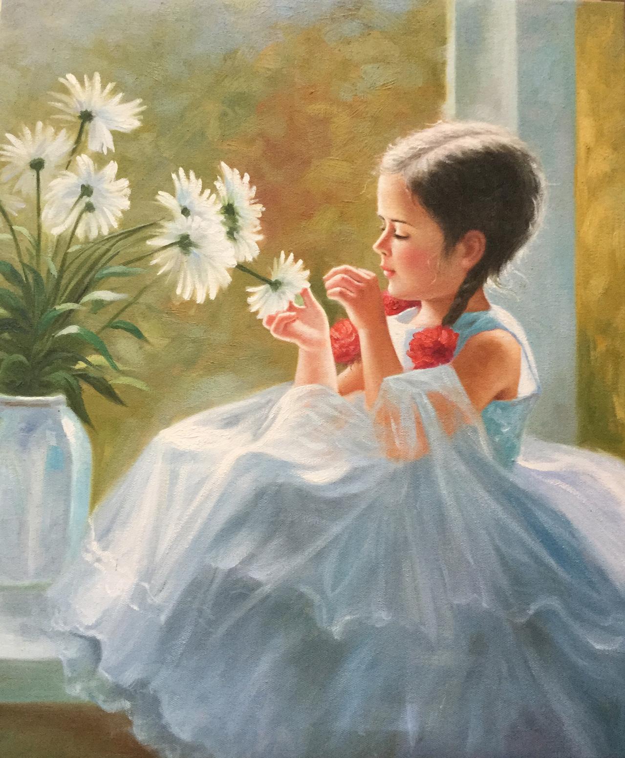 朱世想油画作品《【纸醉花谜】作者朱世想 临摹》【图1】