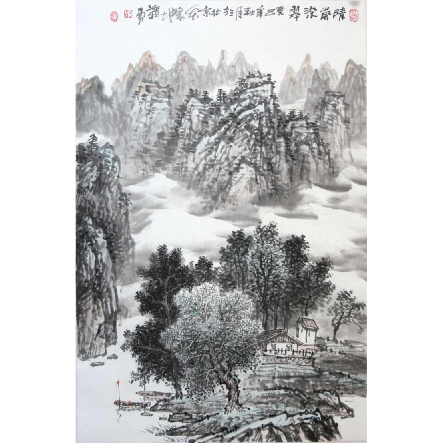 梁义勇国画作品《【山水1】作者梁义勇》