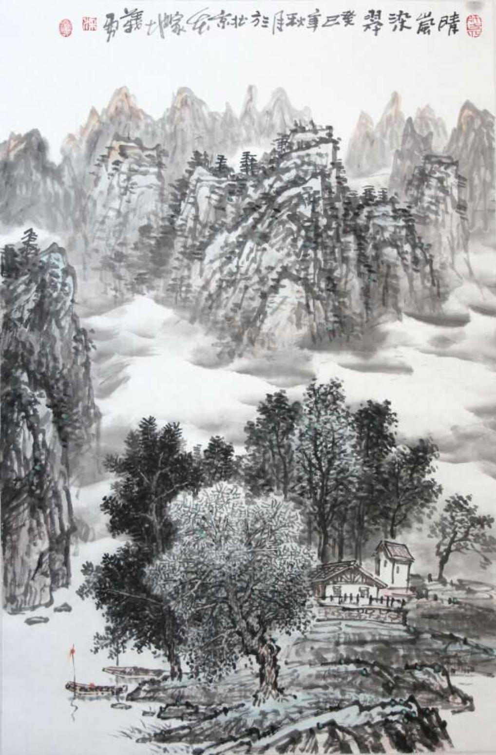 梁义勇国画作品《【山水1】作者梁义勇》【图0】