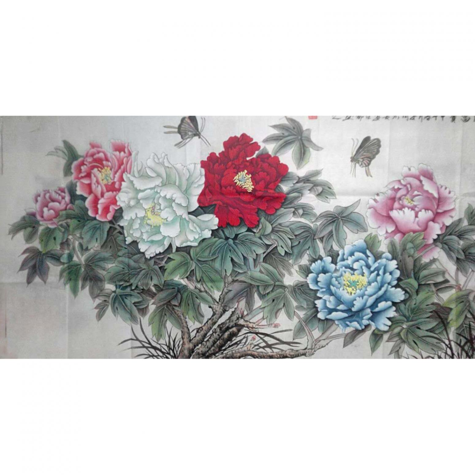 刘安同国画作品《【牡丹9】作者刘安同》