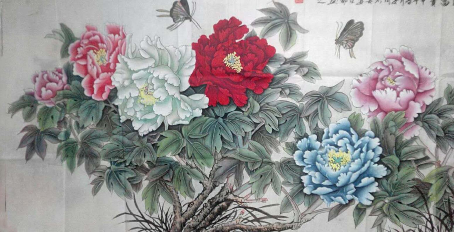 刘安同国画作品《【牡丹9】作者刘安同》【图0】