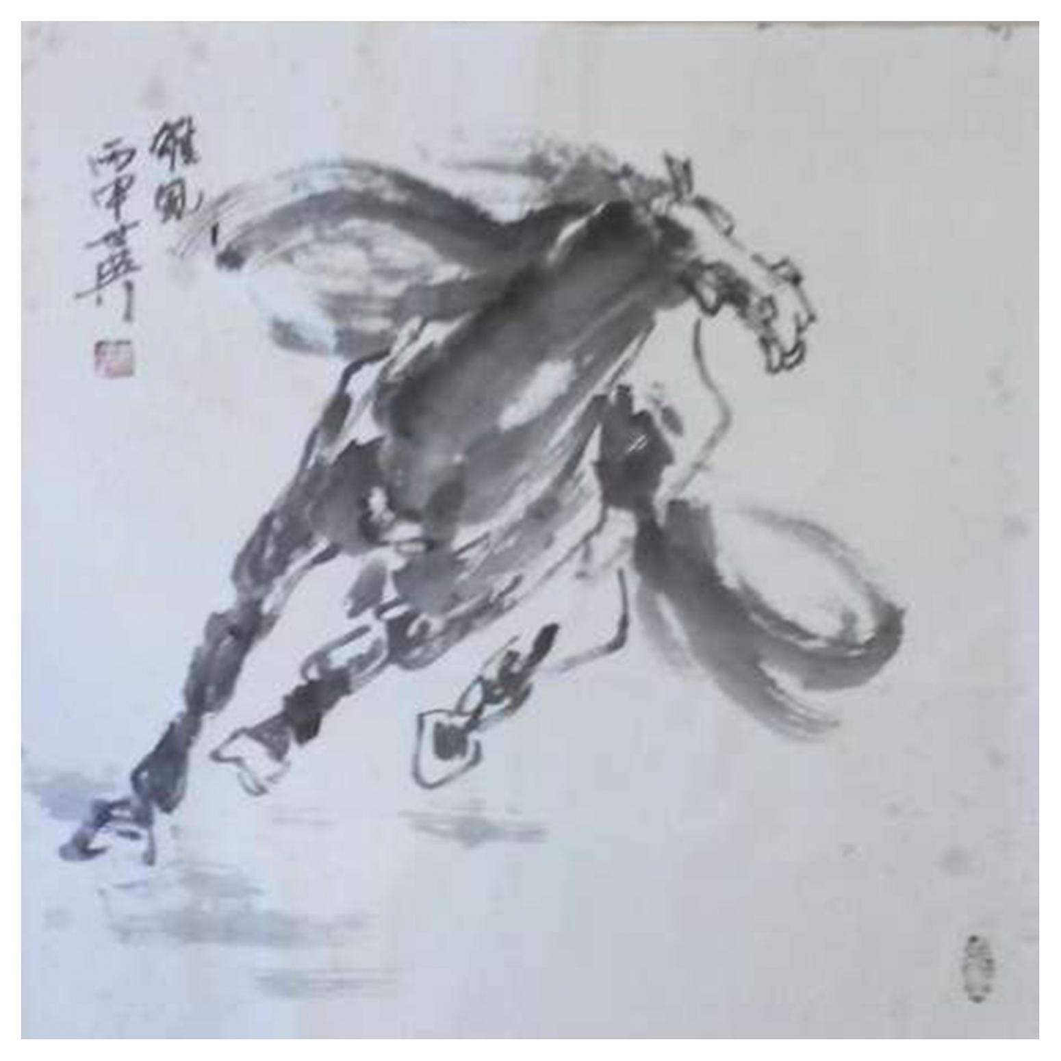 毛世英国画作品《【马2】作者毛世英》