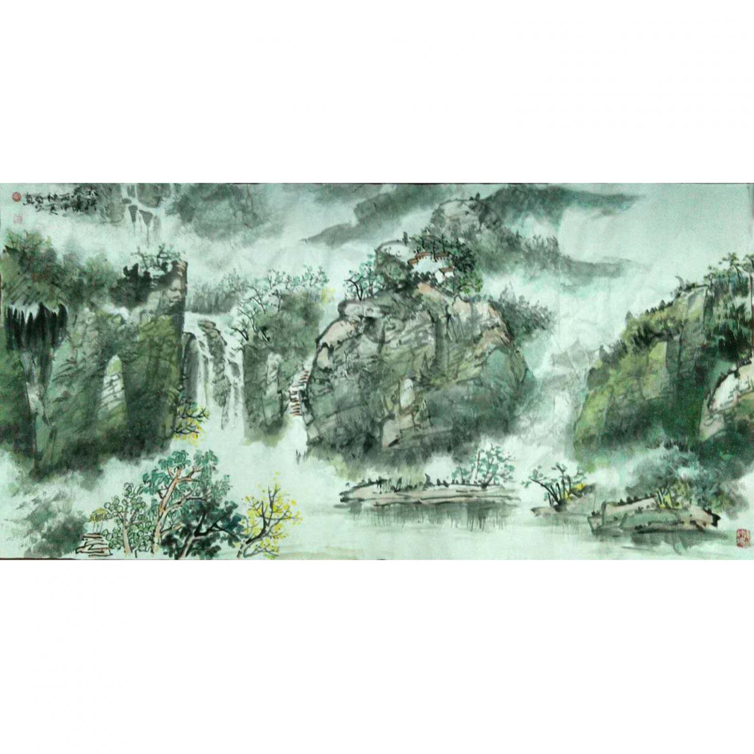 秦自立国画作品《【山水】作者秦自立》