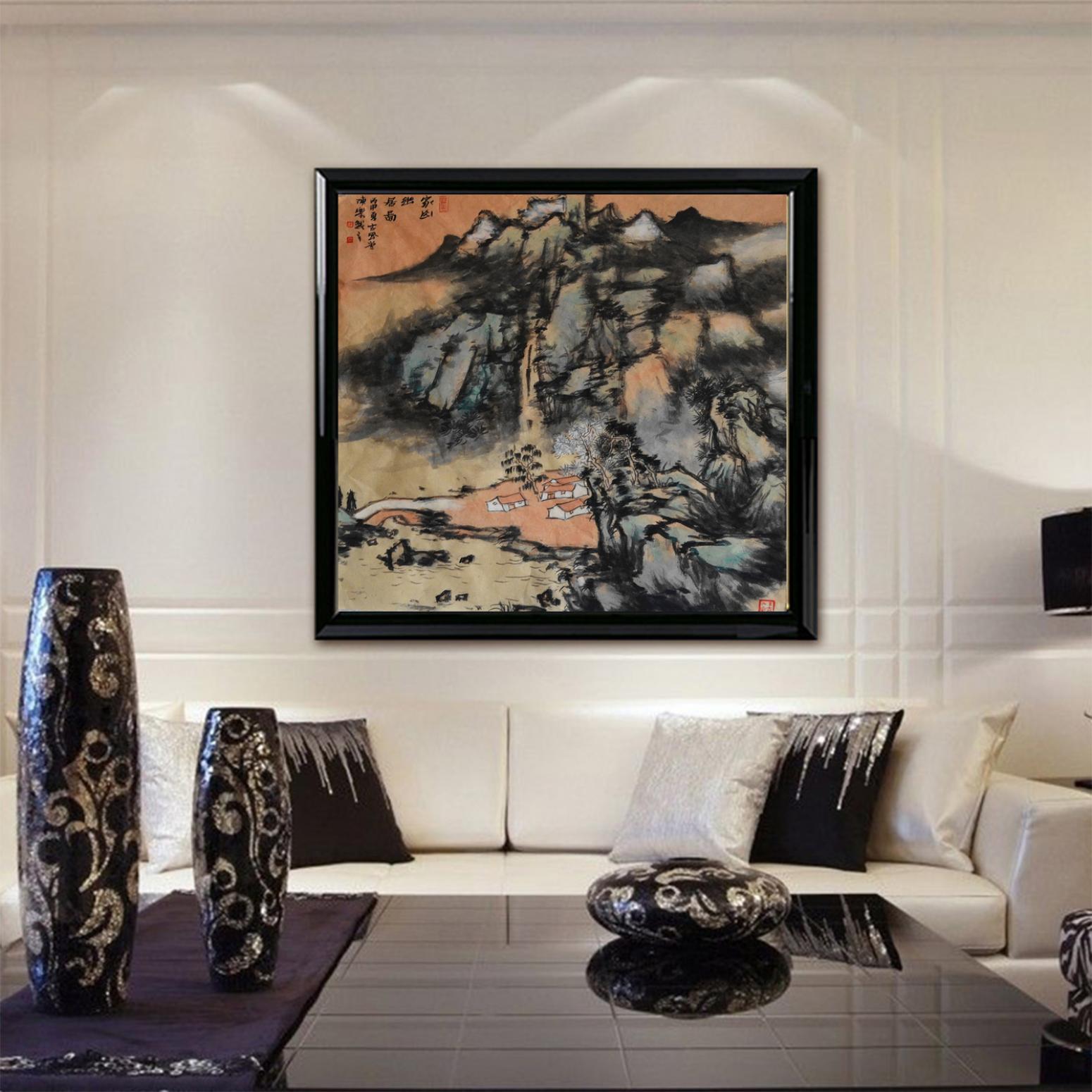 陈乐国画作品《【家山幽居图】作者陈乐》【图3】