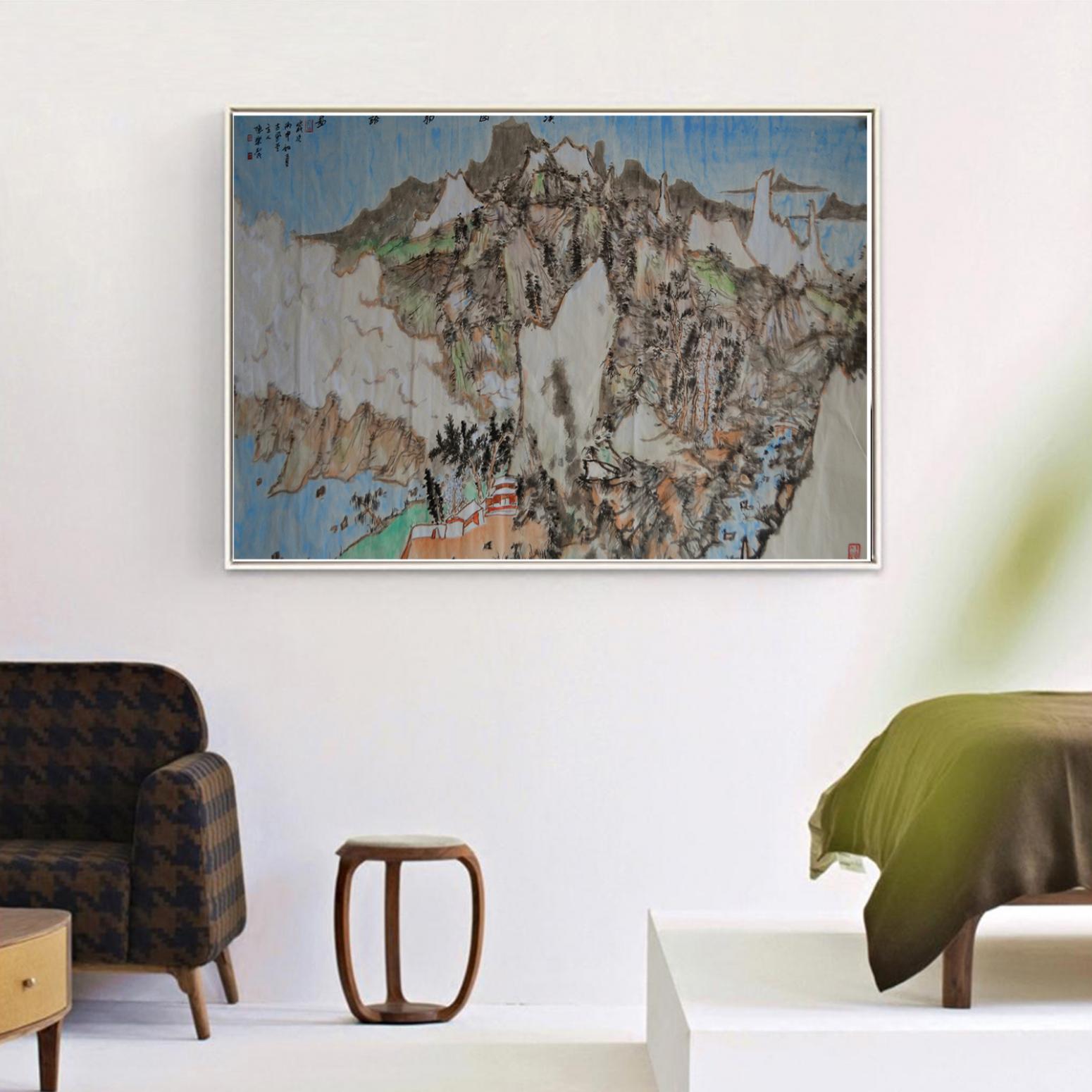 陈乐国画作品《【溪山物语】作者陈乐》【图3】