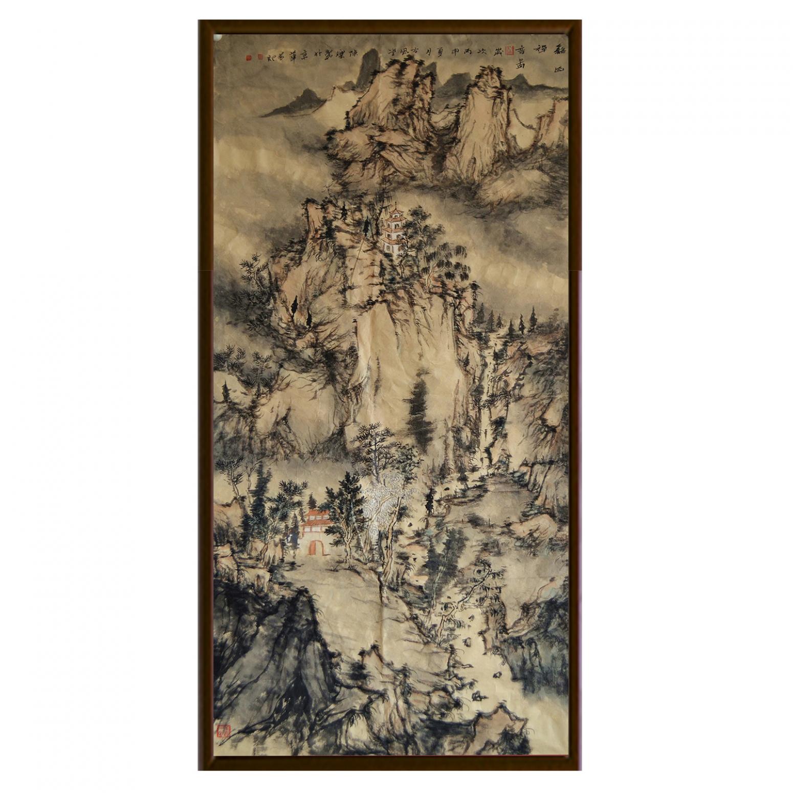 陈乐国画作品《【溪山凝秋图】作者陈乐》【图2】