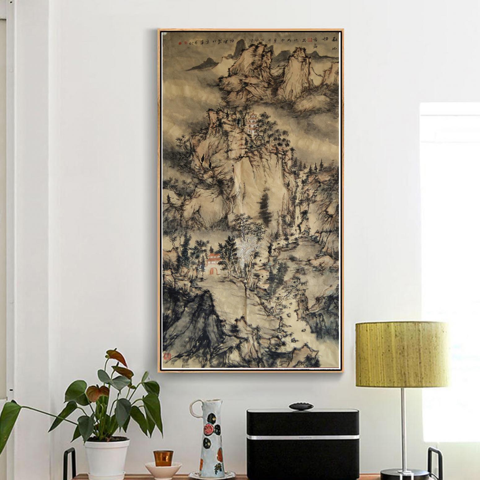 陈乐国画作品《【溪山凝秋图】作者陈乐》【图3】