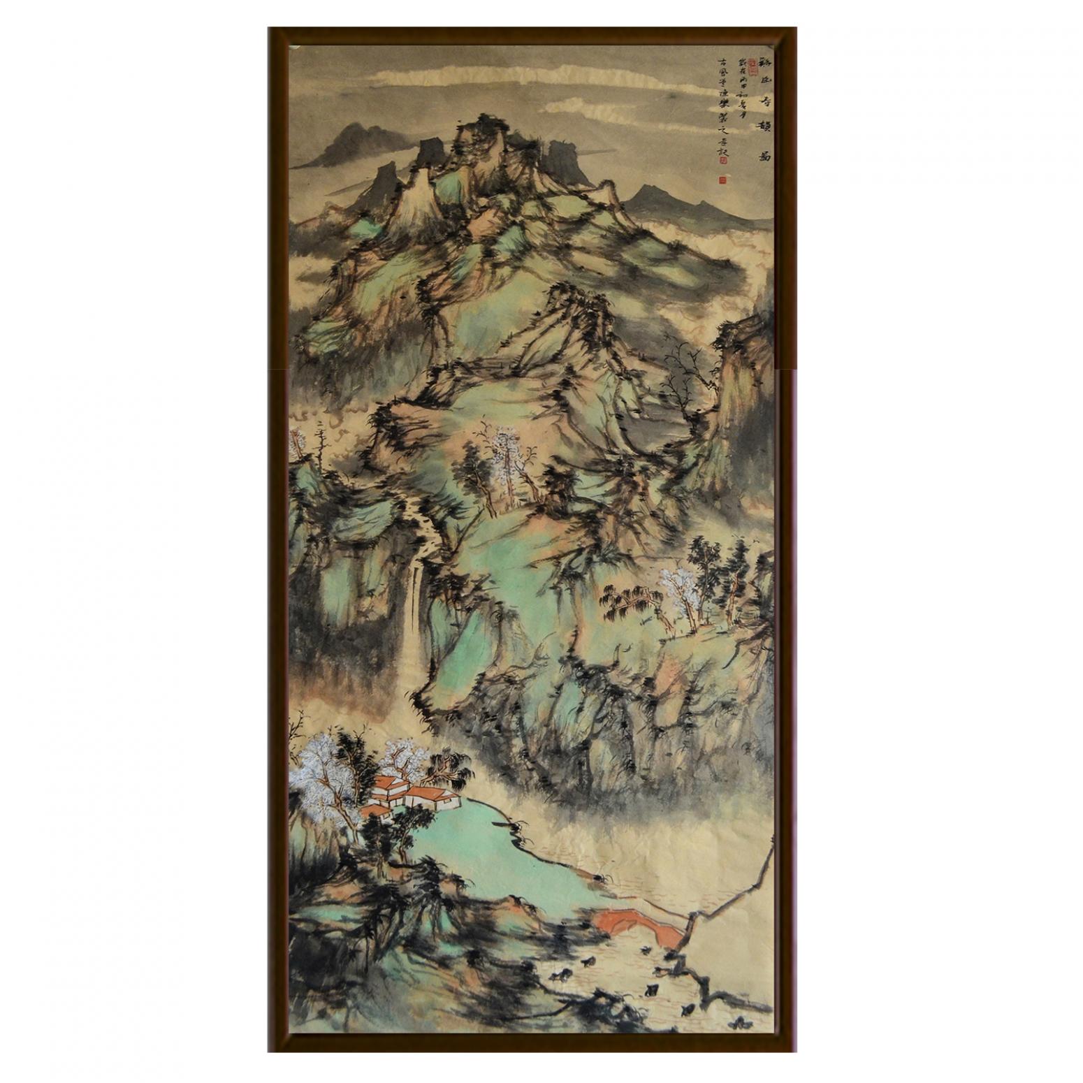 陈乐国画作品《【溪山春韵】作者陈乐》【图2】