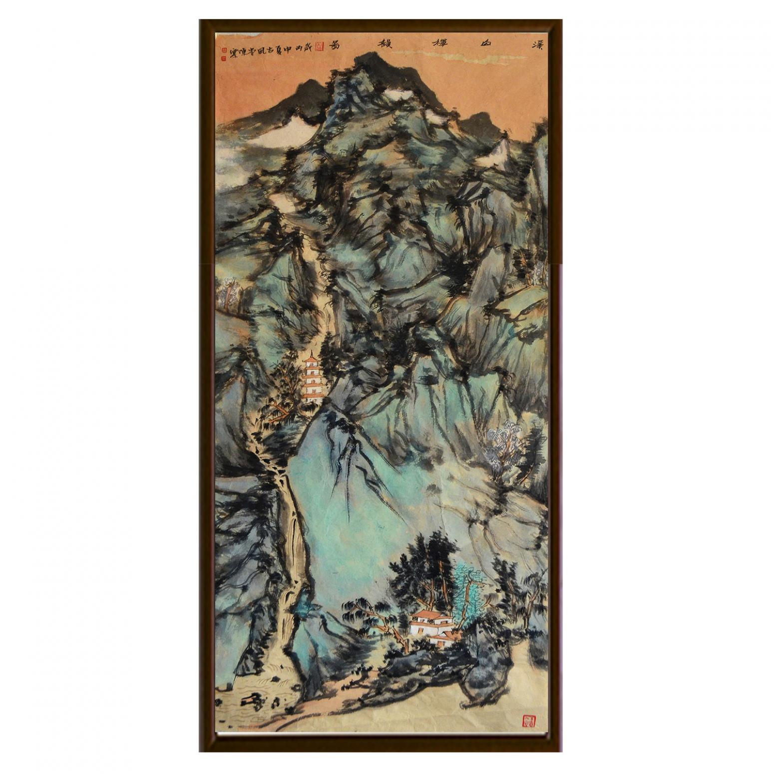 陈乐国画作品《【溪山禅韵】作者陈乐》【图2】