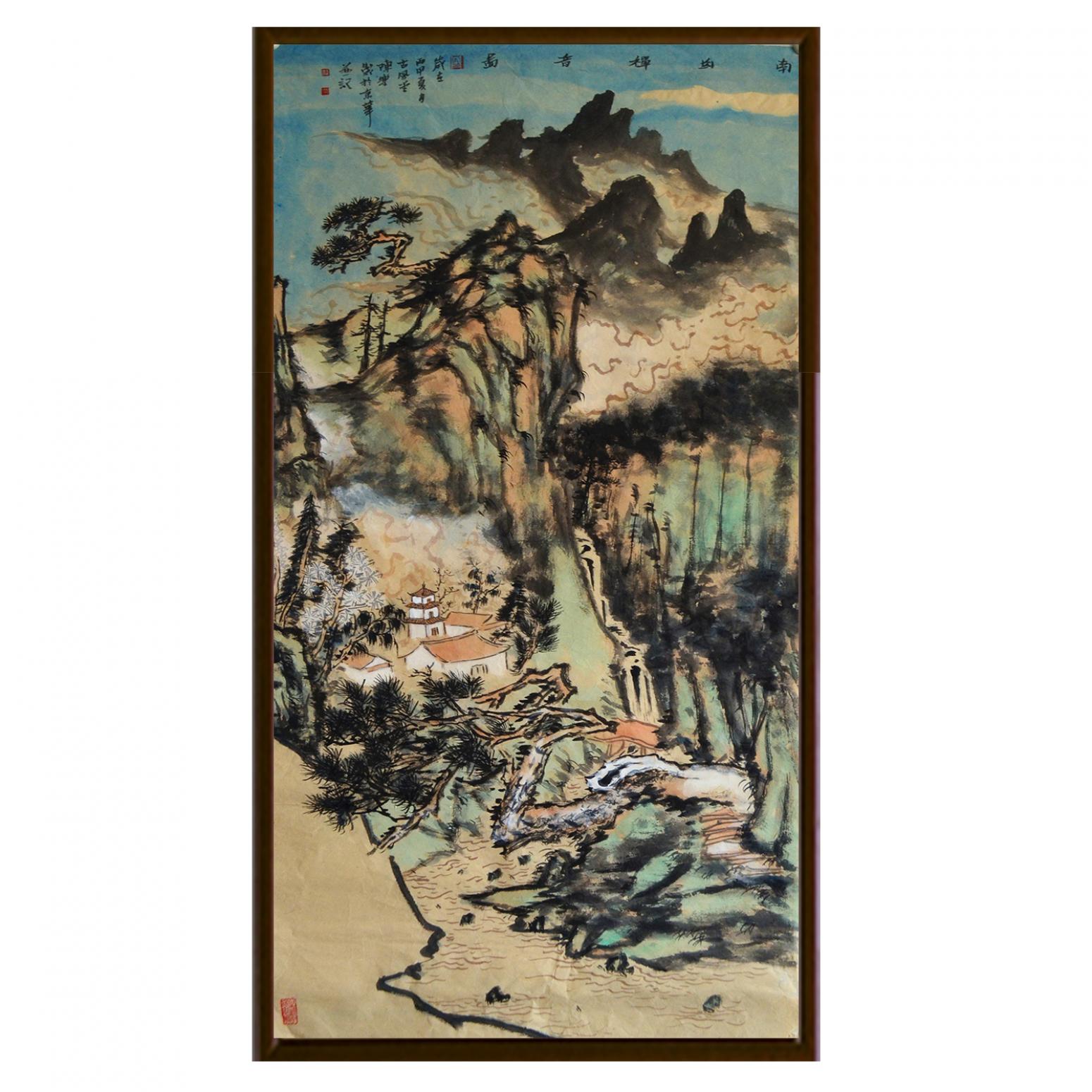 陈乐国画作品《【南山禅韵】作者陈乐》【图2】