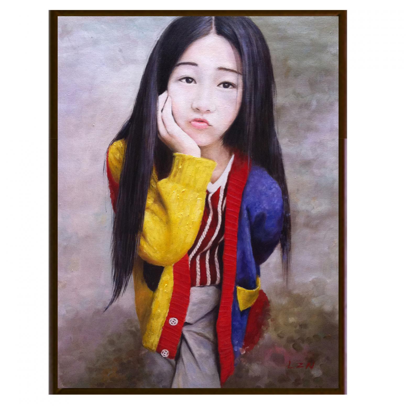 凌振宁油画作品《【女孩】作者凌振宁》【图2】