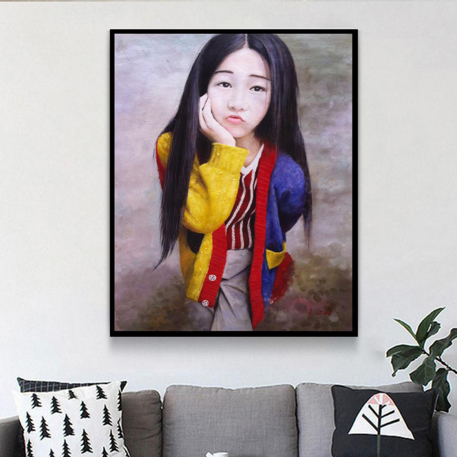 凌振宁油画作品《【女孩】作者凌振宁》【图3】