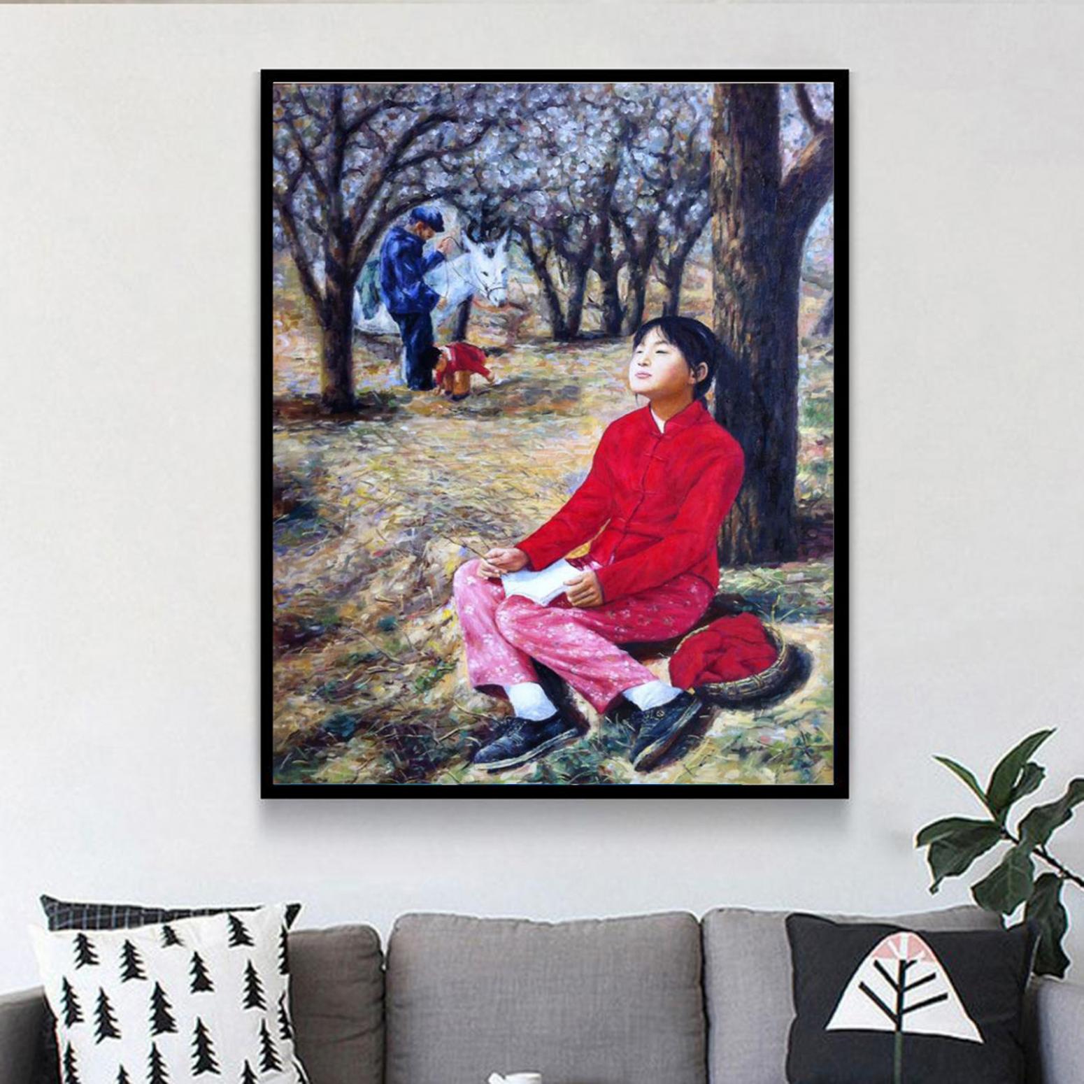 凌振宁油画作品《【童年】作者凌振宁》【图3】