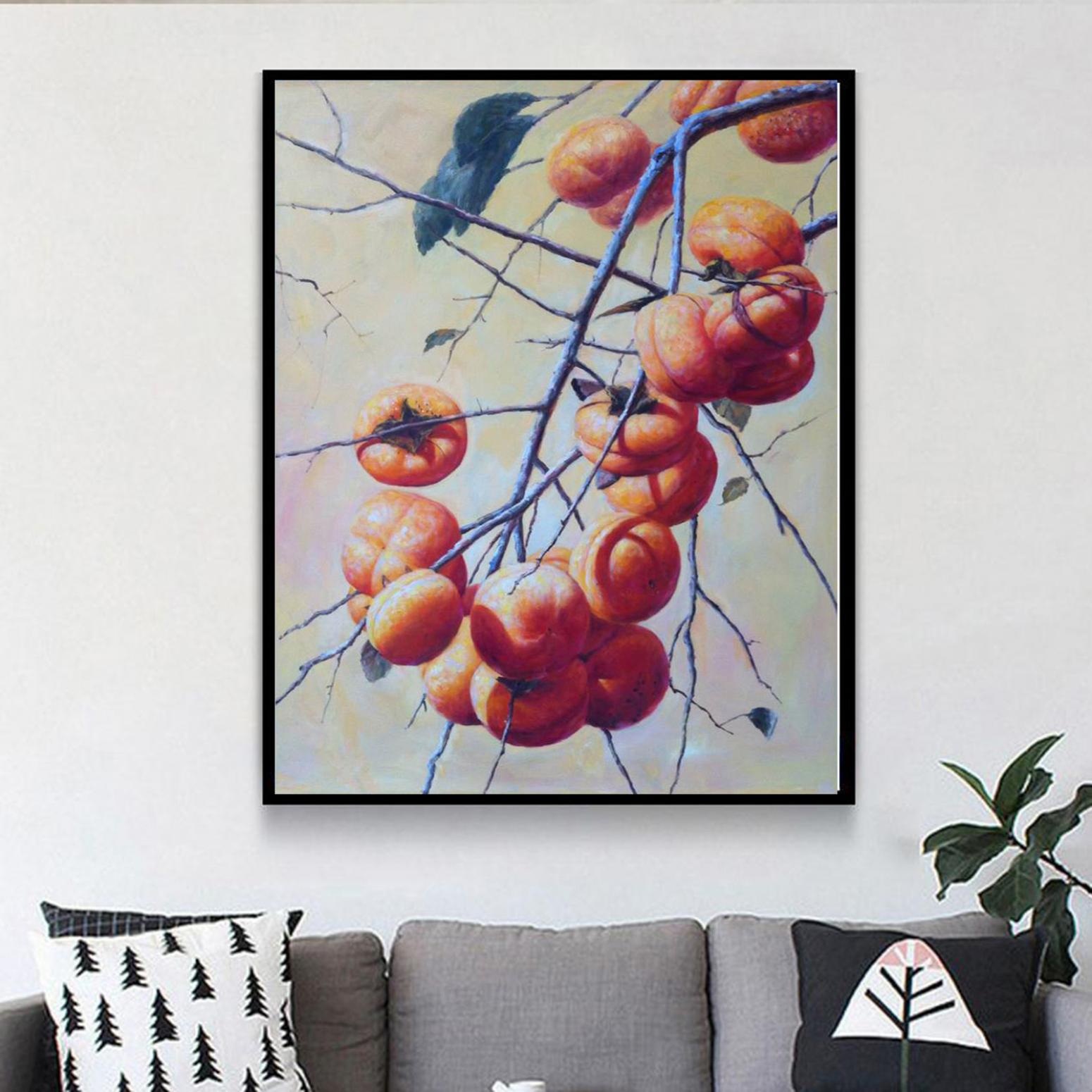 凌振宁油画作品《【柿子熟了】作者凌振宁》【图3】