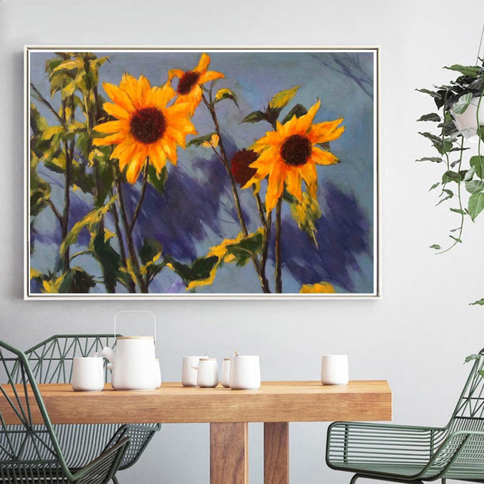 凌振宁油画作品《【向日葵】作者凌振宁 临摹》【图3】