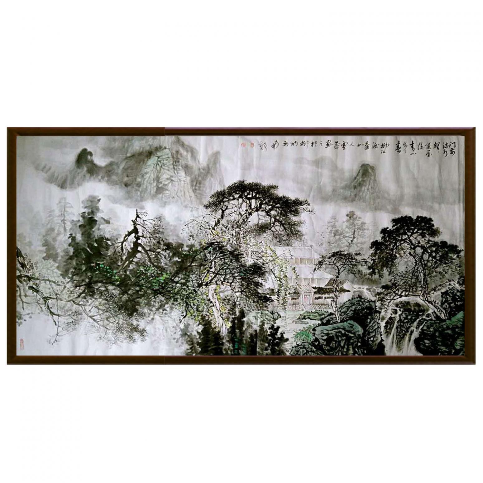 覃莽国画作品《【仙境袅绕】作者覃莽》【图2】