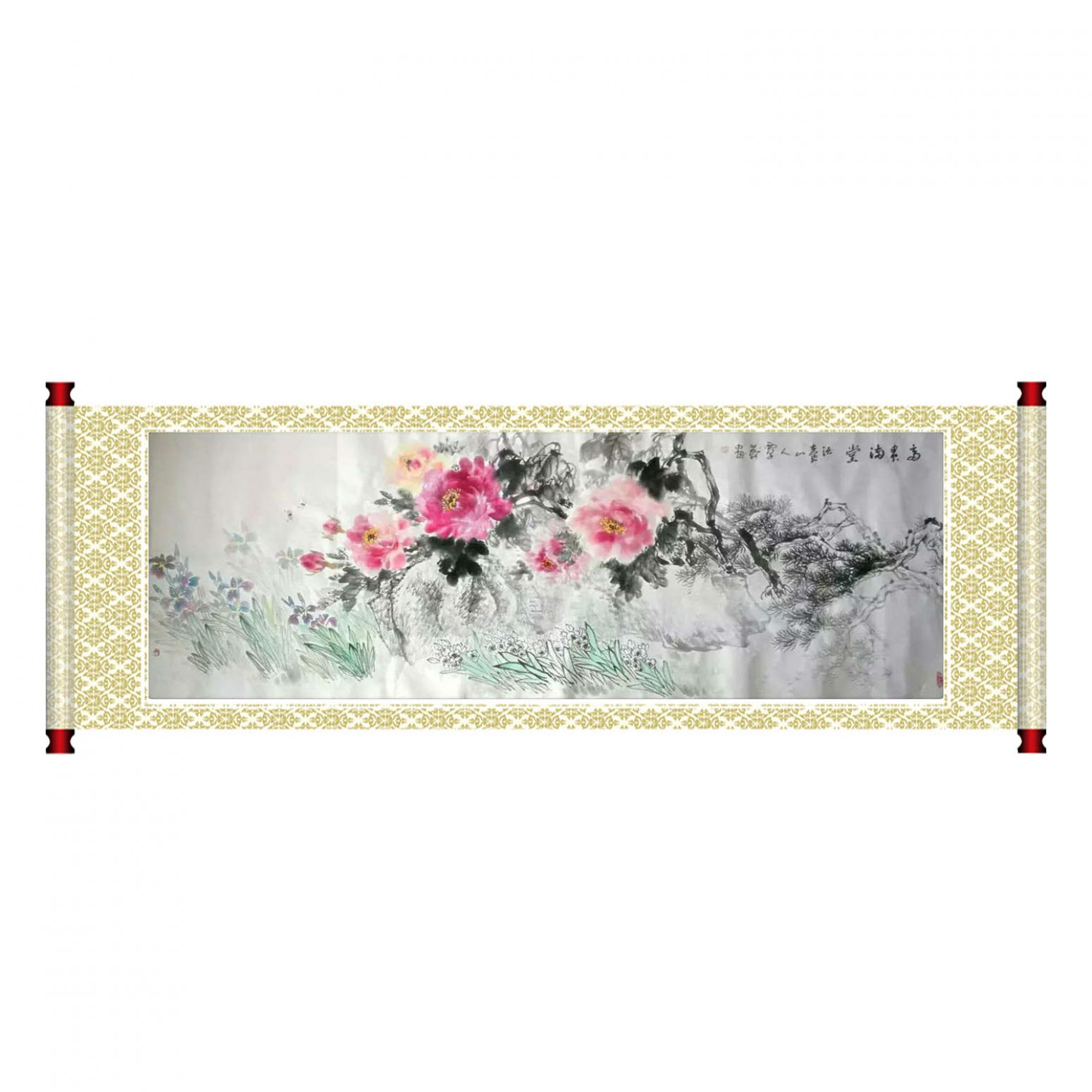 覃莽国画作品《【富贵满堂】作者覃莽》【图1】