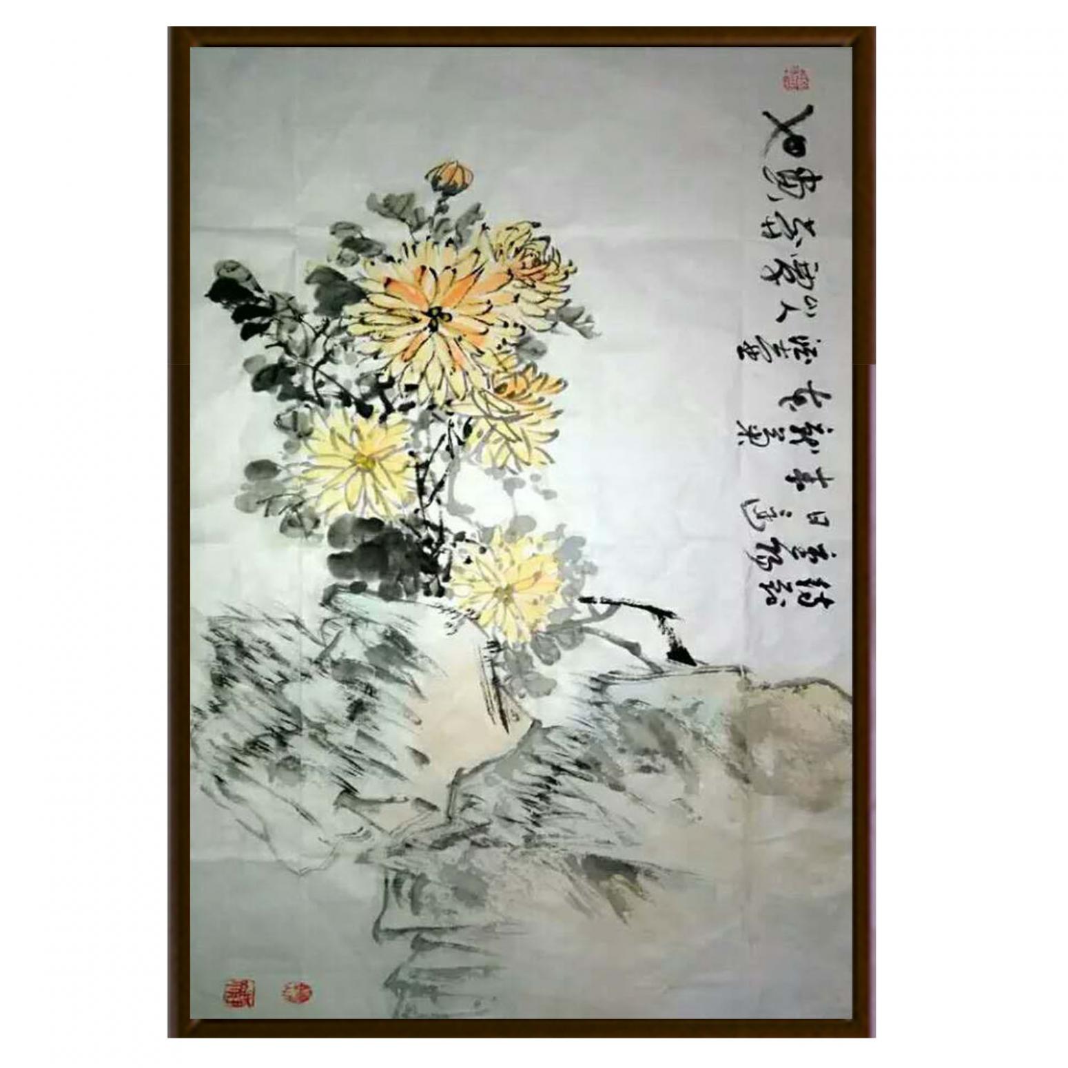覃莽国画作品《【当菊】作者覃莽》【图2】