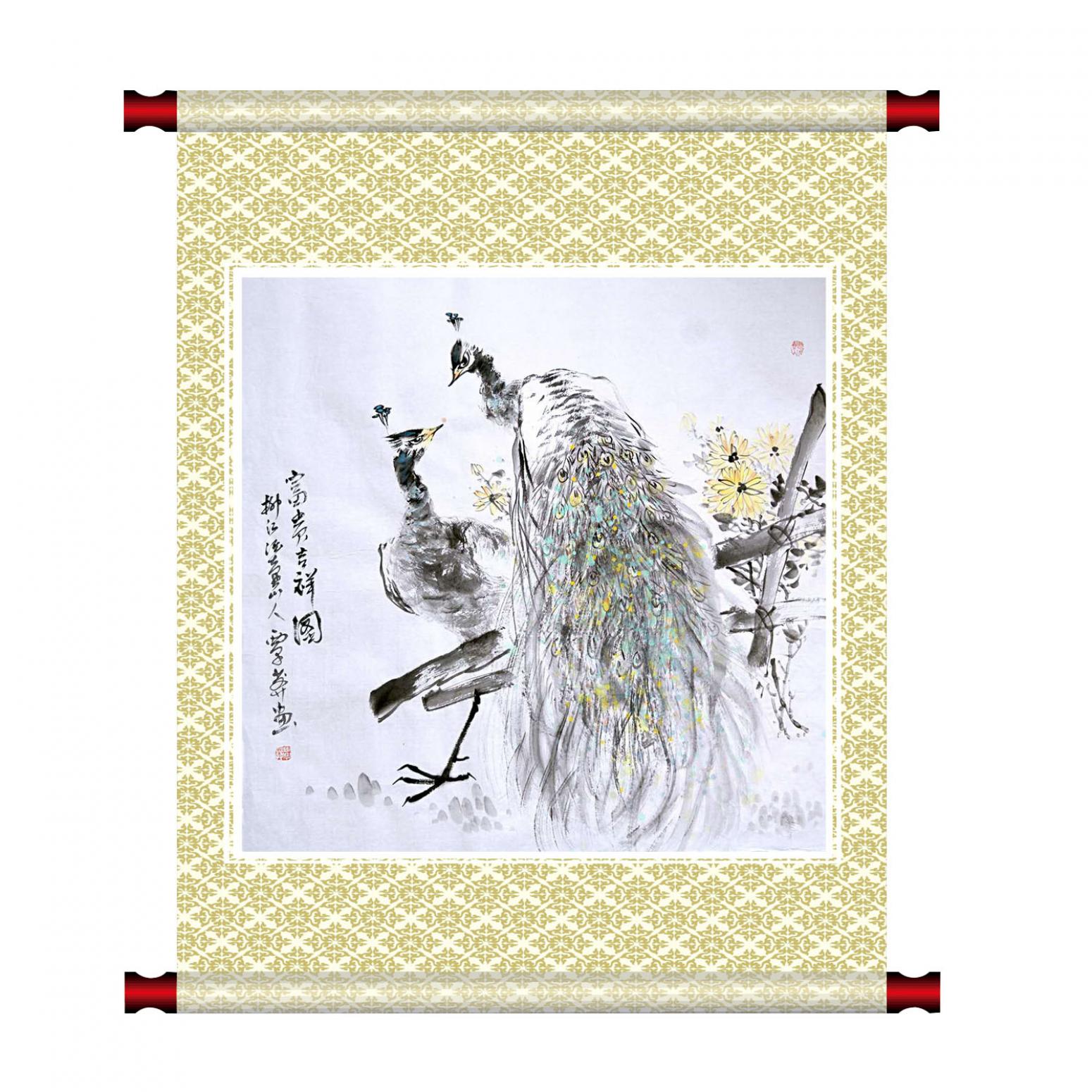 覃莽国画作品《【富贵吉祥图】作者覃莽》【图1】