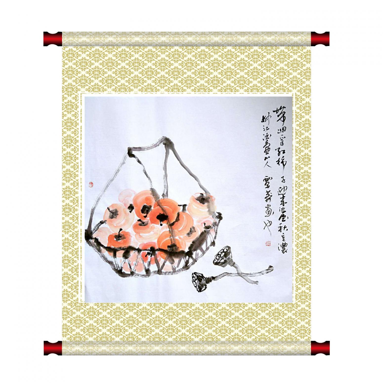 覃莽国画作品《【事事如意】作者覃莽》【图1】