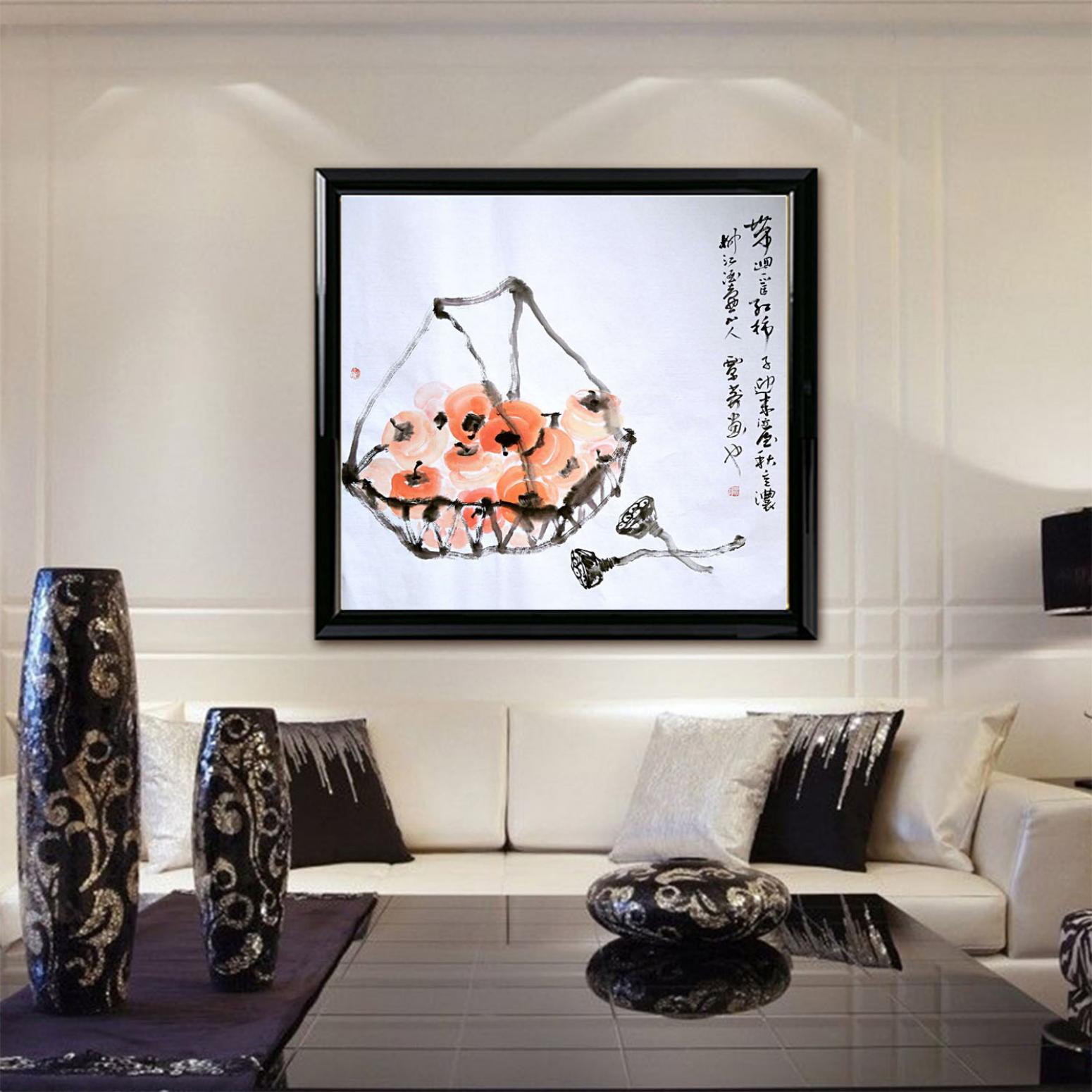 覃莽国画作品《【事事如意】作者覃莽》【图3】