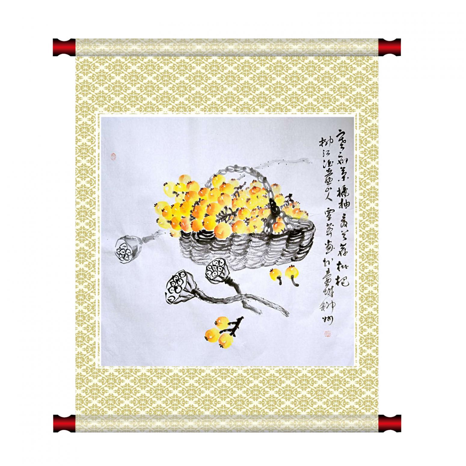 覃莽国画作品《【果香满溢】作者覃莽》【图1】