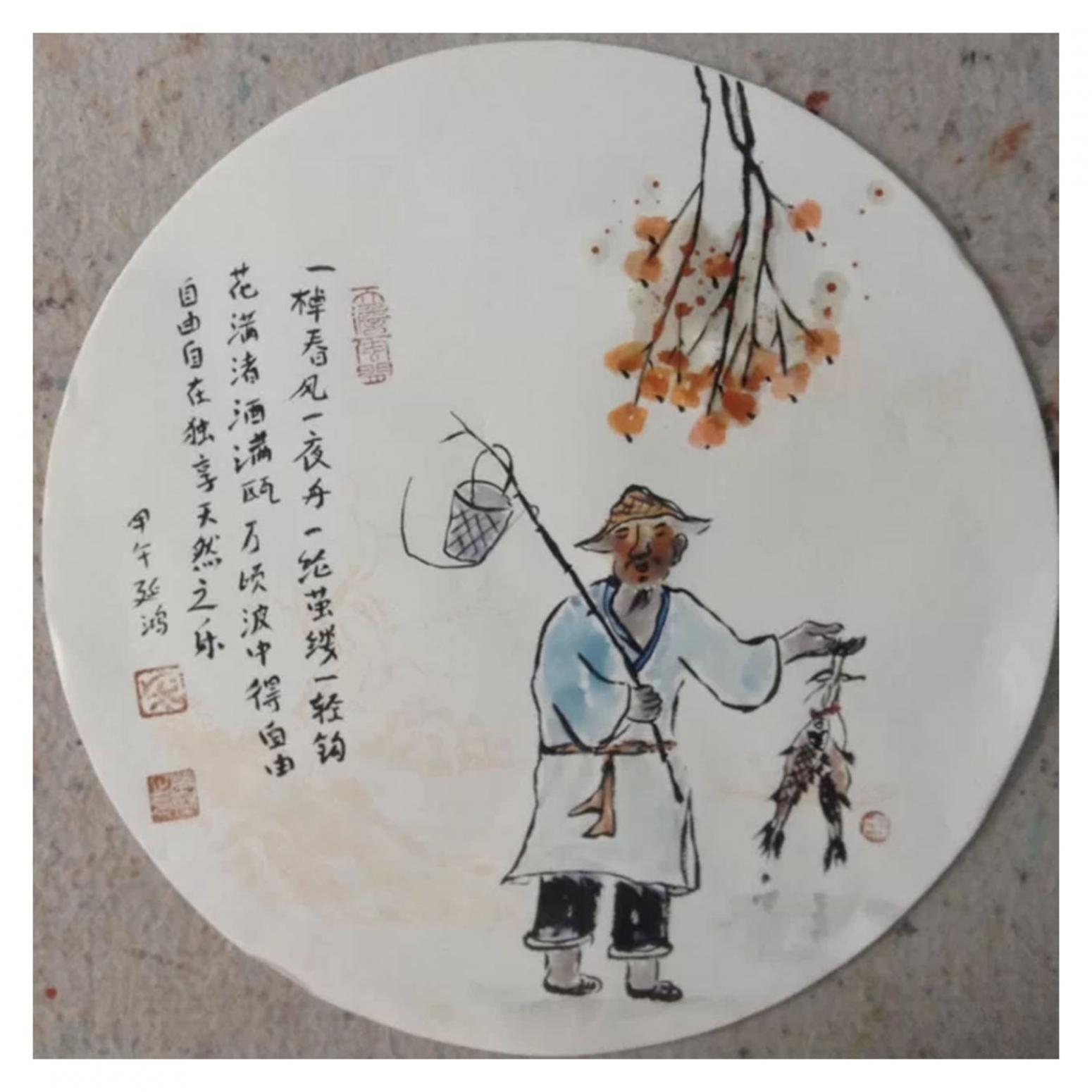 宋荣杰国画作品《【春风】作者宋荣杰》